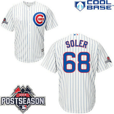 Chicago Cubs #68 Jorge Soler White Cool Base Home Jersey