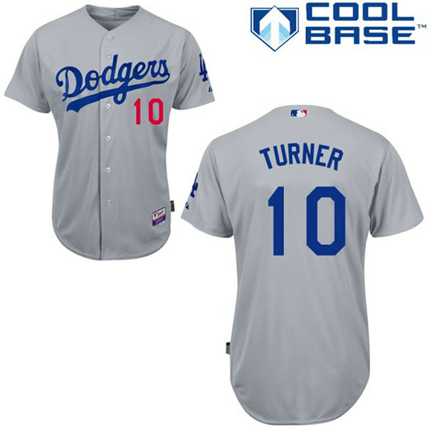 Los Angeles Dodgers Justin Turner Authentic Grey Cool Base Jersey Los Angeles Dodgers Justin Turner Authentic Grey Cool Base Jersey