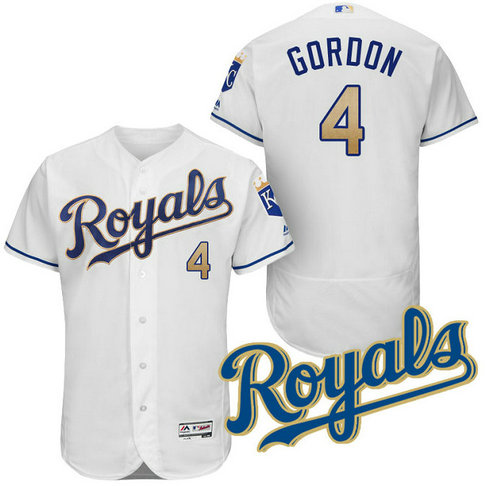 Kansas City Royals Alex Gordon #4 White 2017 Home Authentic Collection Flex Base Jersey Kansas City Royals Alex Gordon #4 White 2017 Home Authentic Collection Flex Base Jersey