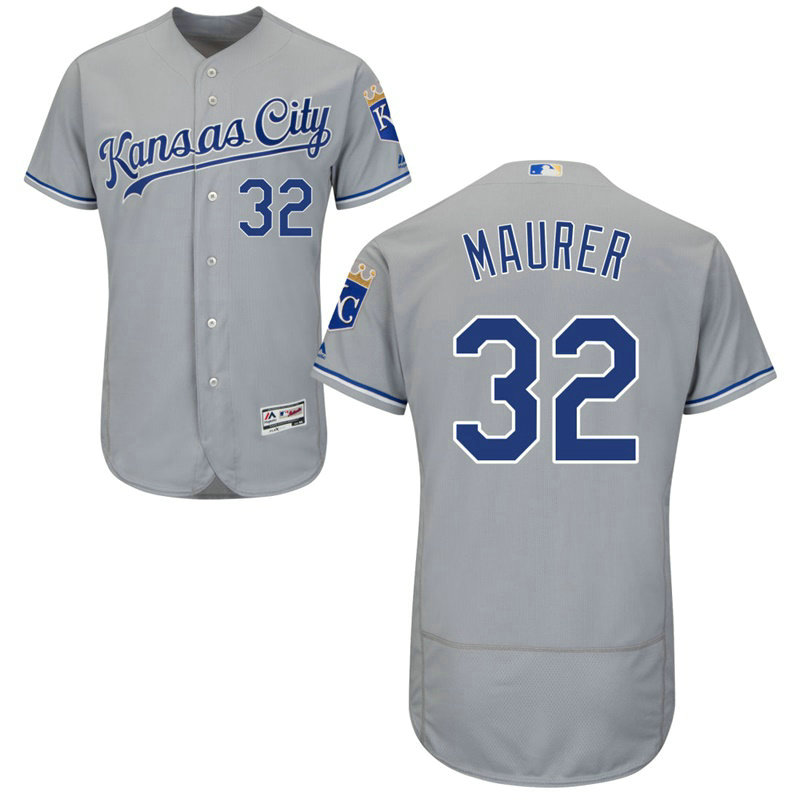 Kansas City Royals Brandon Maurer #32 Grey Road Flex Base Jersey Kansas City Royals Brandon Maurer #32 Grey Road Flex Base Jersey