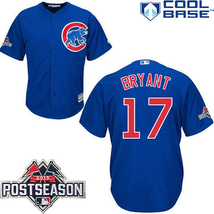 Chicago Cubs #17 Kris Bryant Blue Cool Base Alternate Jersey Chicago Cubs #17 Kris Bryant Blue Cool Base Alternate Jersey