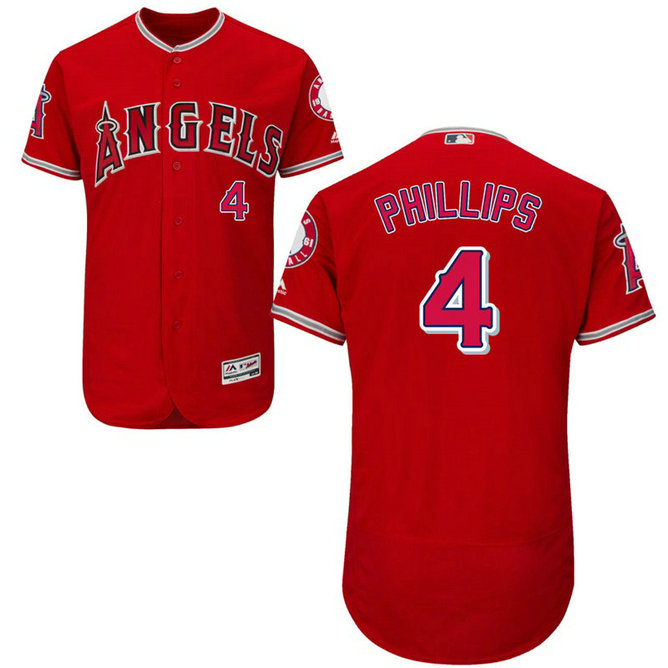 Los Angeles Angels Brandon Phillips #4 Scarlet Alternate Flex Base Jersey Los Angeles Angels Brandon Phillips #4 Scarlet Alternate Flex Base Jersey