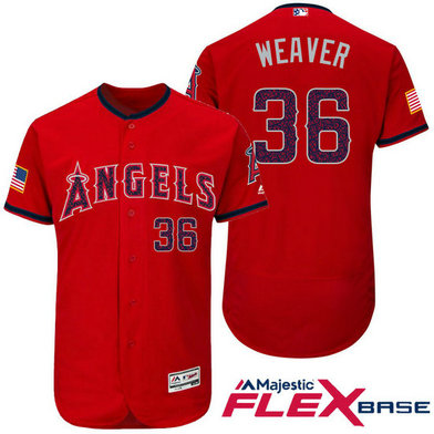 Los Angeles Angels #36 Jered Weaver Red Stars & Stripes 2016 Independence Day Flex Base Jersey Los Angeles Angels #36 Jered Weaver Red Stars & Stripes 2016 Independence Day Flex Base Jersey