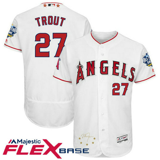 Los Angeles Angels Mike Trout #27 White 2016 All-Star Game Signature Flex Base Jersey
