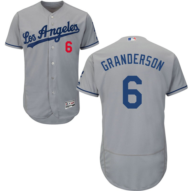 Los Angeles Dodgers Curtis Granderson #6 Grey Road Flex Base Jersey