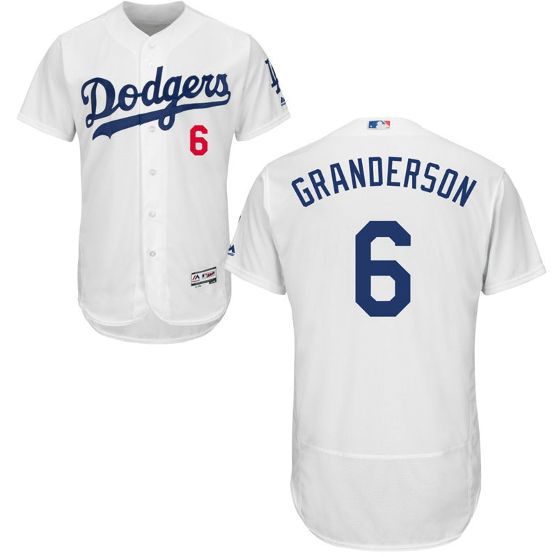 Los Angeles Dodgers Curtis Granderson #6 White Home Flex Base Jersey