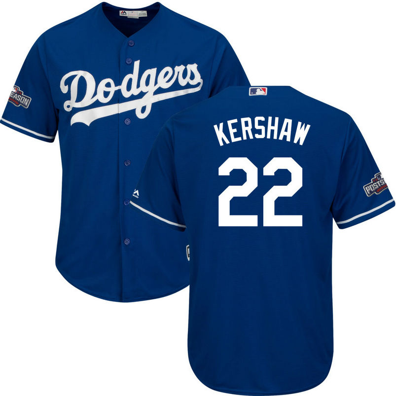 Los Angeles Dodgers Clayton Kershaw #22 NL West Division Champions Royal 2016 Postseason Patch Cool Base Jersey Los Angeles Dodgers Clayton Kershaw #22 NL West Division Champions Royal 2016 Postseason Patch Cool Base Jersey