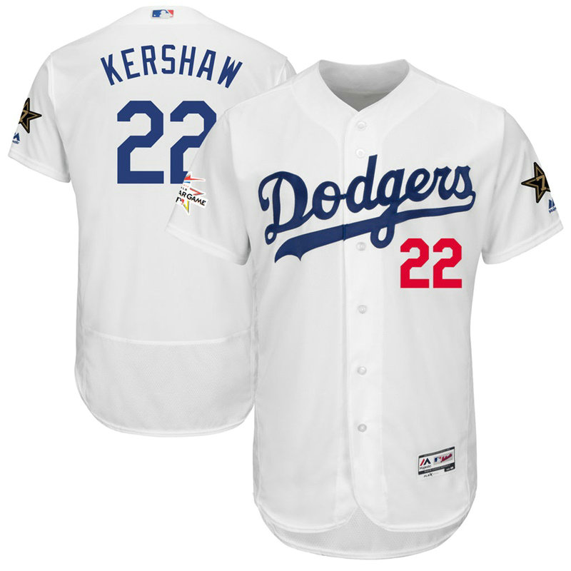 Los Angeles Dodgers Clayton Kershaw #22 White 2017 All-Star Flex Base Jersey Los Angeles Dodgers Clayton Kershaw #22 White 2017 All-Star Flex Base Jersey