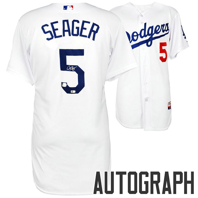 Los Angeles Dodgers Corey Seager 2016 Autographed White Jersey Los Angeles Dodgers Corey Seager 2016 Autographed White Jersey