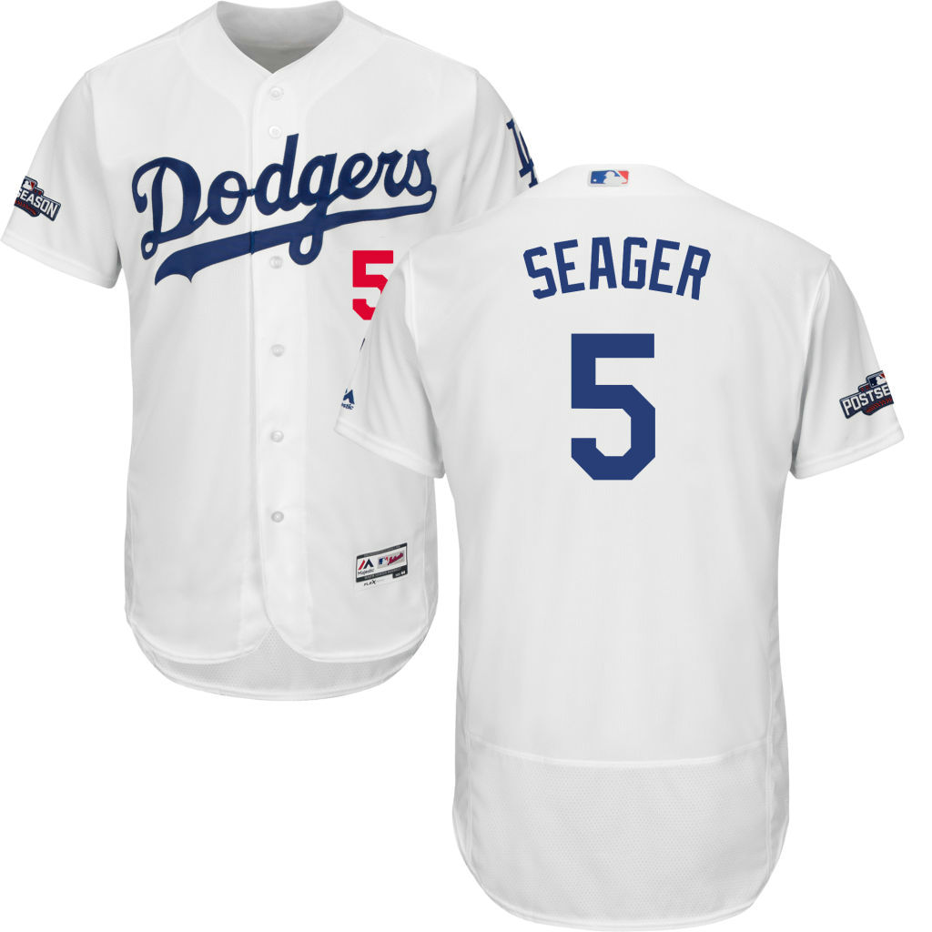 Los Angeles Dodgers Corey Seager #5 NL West Champions White 2016 Postseason Patch Flex Base Jersey Los Angeles Dodgers Corey Seager #5 NL West Champions White 2016 Postseason Patch Flex Base Jersey