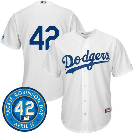 Los Angeles Dodgers #42 Jackie Robinson White Cool Base Jersey Los Angeles Dodgers #42 Jackie Robinson White Cool Base Jersey