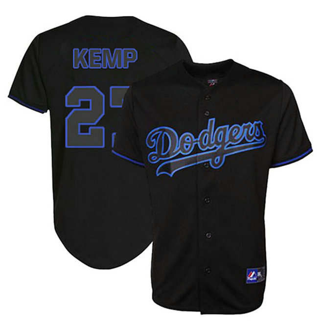 Los Angeles Dodgers #27 Matt Kemp Black Fashion Jersey Los Angeles Dodgers #27 Matt Kemp Black Fashion Jersey