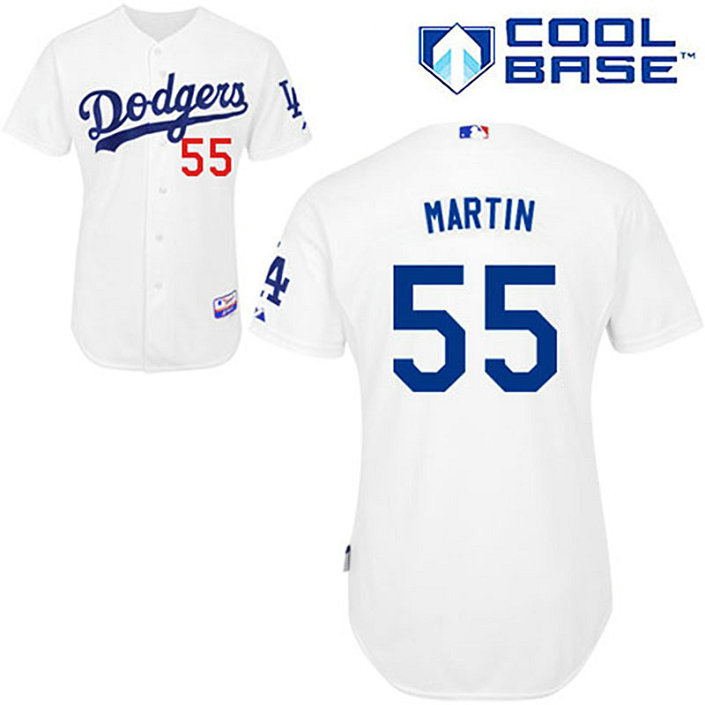 Los Angeles Dodgers #55 Russell Martin White Home Jersey Los Angeles Dodgers #55 Russell Martin White Home Jersey