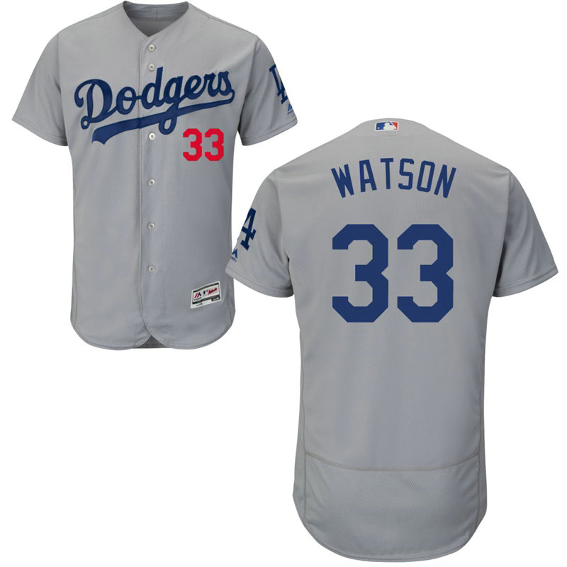 Los Angeles Dodgers Tony Watson #33 Grey Alternate Road Flex Base Jersey