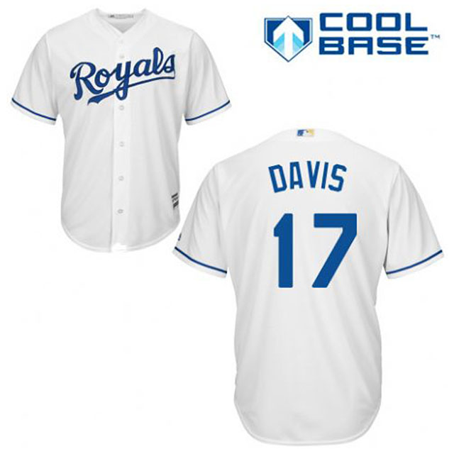 Los Angeles Dodgers Wade Davis #17 White Cool Base Jersey