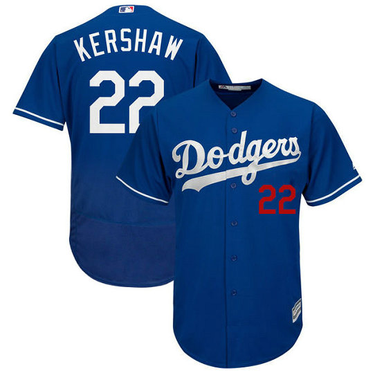 Los Angeles Dodgers Clayton Kershaw #22 Royal Authentic Collection Flexbase Player Jersey Los Angeles Dodgers Clayton Kershaw #22 Royal Authentic Collection Flexbase Player Jersey