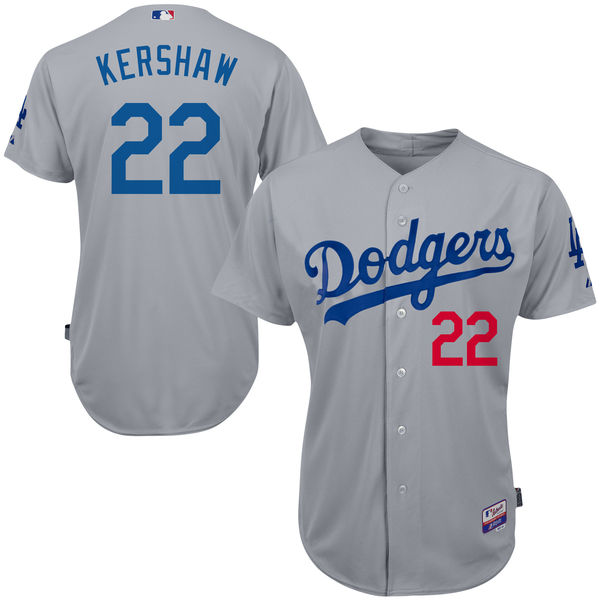 Los Angeles Dodgers #22 Clayton Kershaw Grey Alternate 6300 Player Authentic Jersey