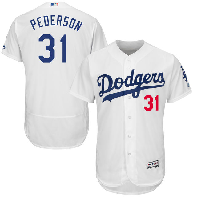 Los Angeles Dodgers #31 Joc Pederson White Flexbase Authentic Collection Player Jersey