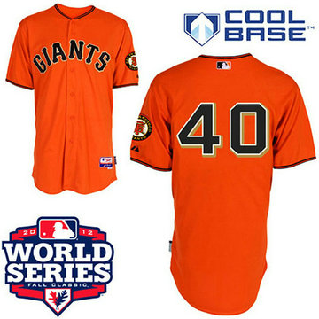 San Francisco Giants #40 Madison Bumgarner Cool Base Orange with 2012 World Series Patch Jersey San Francisco Giants #40 Madison Bumgarner Cool Base Orange with 2012 World Series Patch Jersey