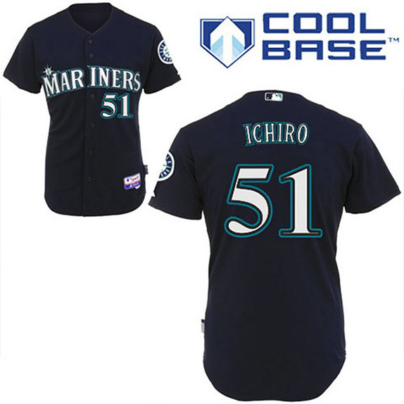Seattle Mariners #51 Ichiro Suzuki Navy Blue Alternate Cool Base Jersey Seattle Mariners #51 Ichiro Suzuki Navy Blue Alternate Cool Base Jersey