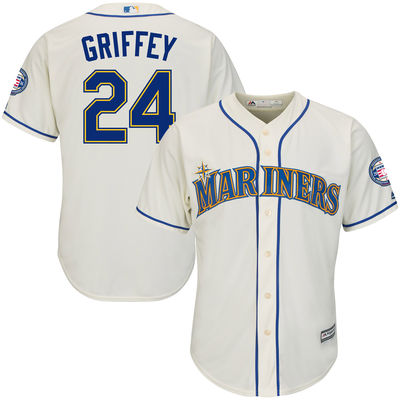 Seattle Mariners #24 Ken Griffey Cream 2016 Hall Of Fame Induction Cool Base Jersey Seattle Mariners #24 Ken Griffey Cream 2016 Hall Of Fame Induction Cool Base Jersey
