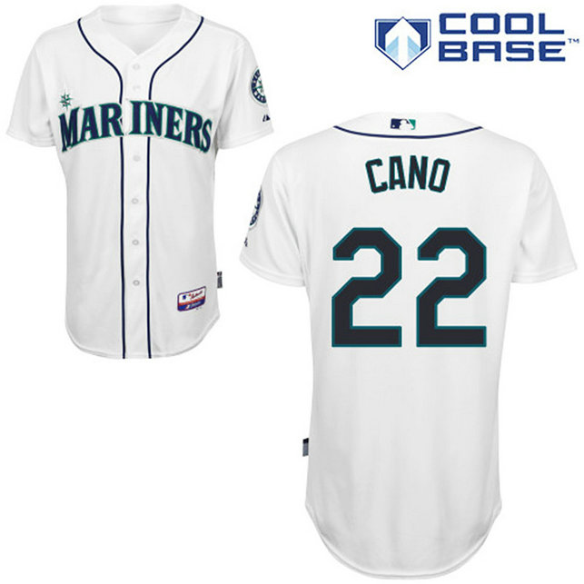 Seattle Mariners #22 Robinson Cano Authentic White Home Cool Base Jersey Seattle Mariners #22 Robinson Cano Authentic White Home Cool Base Jersey