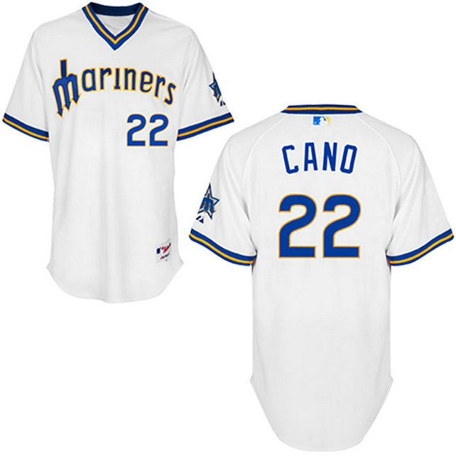 Seattle Mariners #22 Robinson Cano Authentic White 1979 Turn Back The ClockJersey Seattle Mariners #22 Robinson Cano Authentic White 1979 Turn Back The ClockJersey