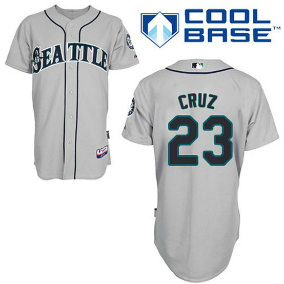 Seattle Mariners #23 Nelson Cruz Authentic Grey Away Cool Base Jersey