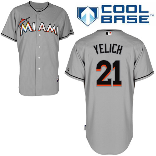 Miami Marlins #21 Christian Yelich Grey Away Cool Base Jersey Miami Marlins #21 Christian Yelich Grey Away Cool Base Jersey