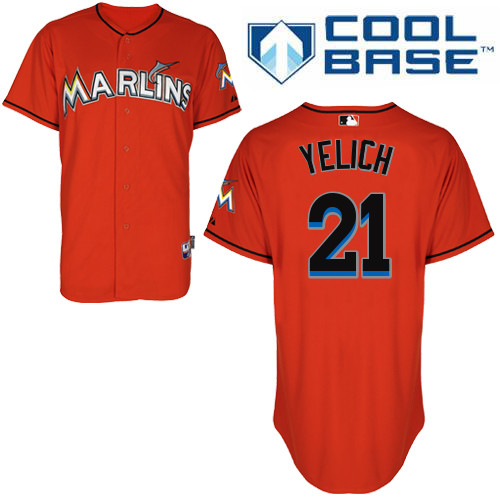 Miami Marlins #21 Christian Yelich Red Alternate Cool Base Jersey Miami Marlins #21 Christian Yelich Red Alternate Cool Base Jersey