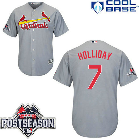 St. Louis Cardinals #7 Matt Holliday Grey Cool Base Away Jersey