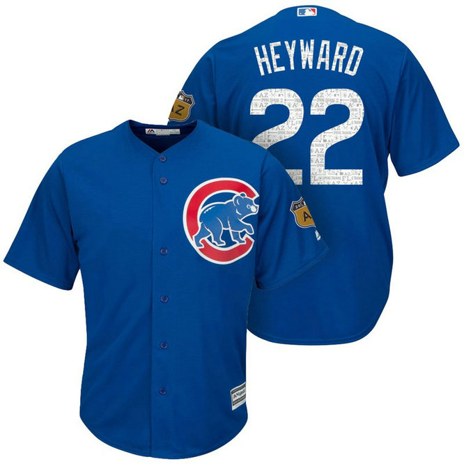 Chicago Cubs #22 Jason Heyward 2017 Spring Training Cactus League Patch Royal Cool Base Jersey Chicago Cubs #22 Jason Heyward 2017 Spring Training Cactus League Patch Royal Cool Base Jersey