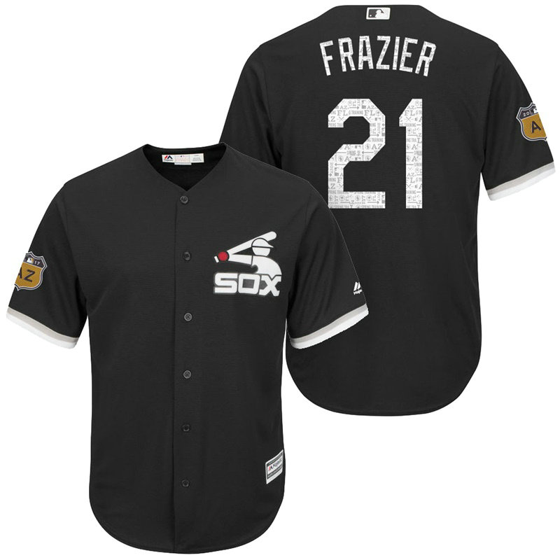 Chicago White Sox Todd Frazier #21 2017 Spring Training Grapefruit League Patch Black Cool Base Jersey