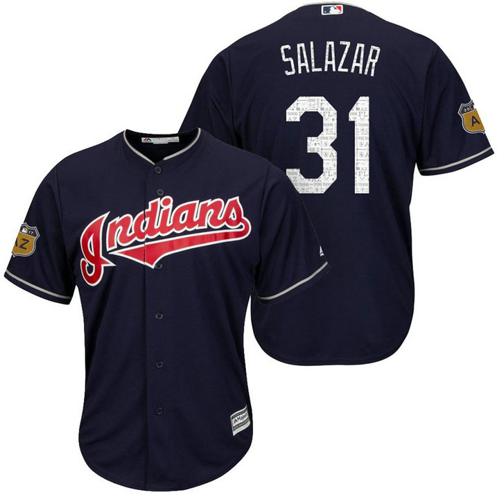 Cleveland Indians Danny Salazar #31 2017 Spring Training Cactus League Patch Navy Cool Base Jersey Cleveland Indians Danny Salazar #31 2017 Spring Training Cactus League Patch Navy Cool Base Jersey