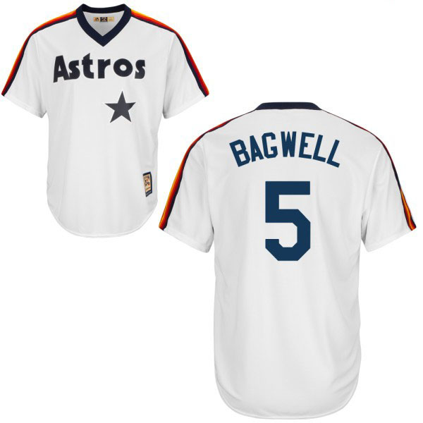 Houston Astros Jeff Bagwell #5 Cooperstown White Cool Base Jersey