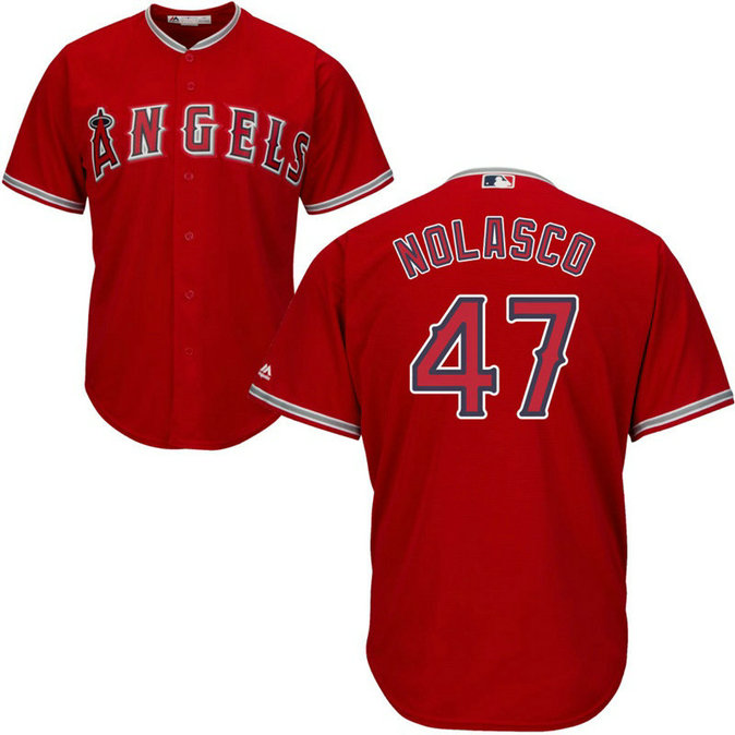 Los Angeles Angels Ricky Nolasco #47 Alternate Red Cool Base Jersey Los Angeles Angels Ricky Nolasco #47 Alternate Red Cool Base Jersey