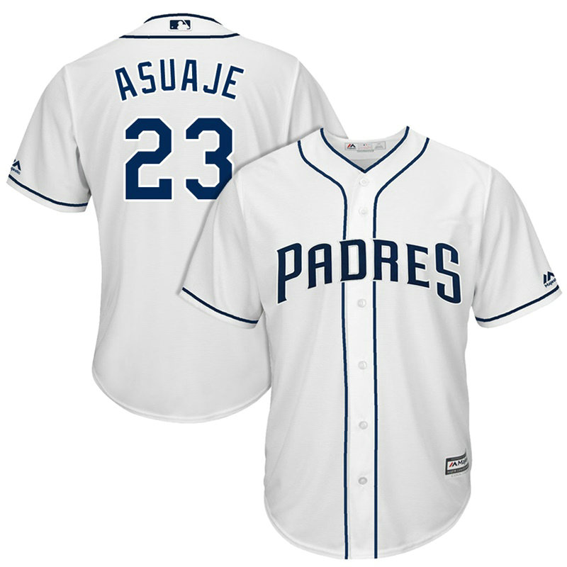 San Diego Padres Carlos Asuaje #23 2017 Home White Cool Base Jersey San Diego Padres Carlos Asuaje #23 2017 Home White Cool Base Jersey
