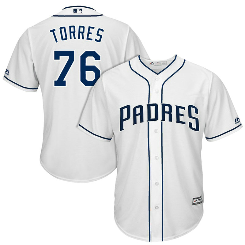 San Diego Padres Jose Torres #76 2017 Home White Cool Base Jersey San Diego Padres Jose Torres #76 2017 Home White Cool Base Jersey