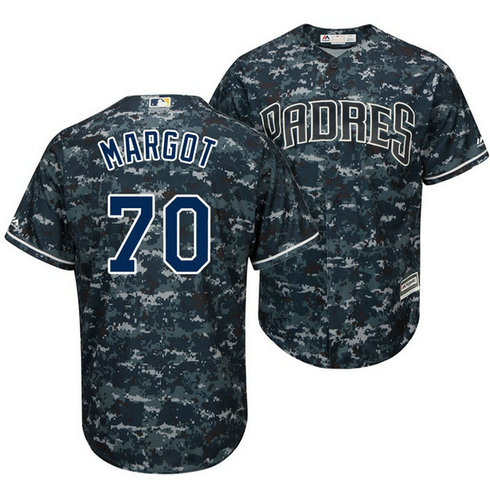 San Diego Padres Manuel Margot #70 2017 Navy Camo Cool Base Jersey