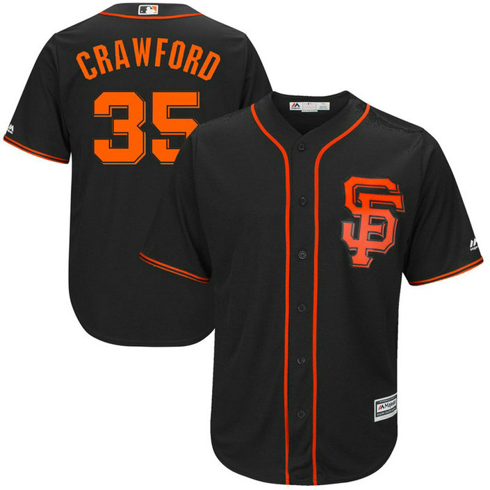 San Francisco Giants Brandon Crawford #35 2017 Alternate Black Cool Base Jersey San Francisco Giants Brandon Crawford #35 2017 Alternate Black Cool Base Jersey