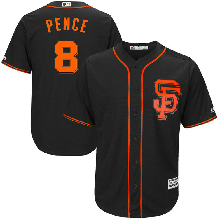 San Francisco Giants Hunter Pence #8 2017 Alternate Black Cool Base Jersey
