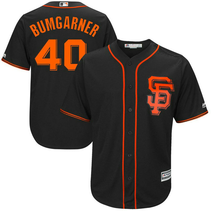 San Francisco Giants Madison Bumgarner #40 2017 Alternate Black Cool Base Jersey San Francisco Giants Madison Bumgarner #40 2017 Alternate Black Cool Base Jersey