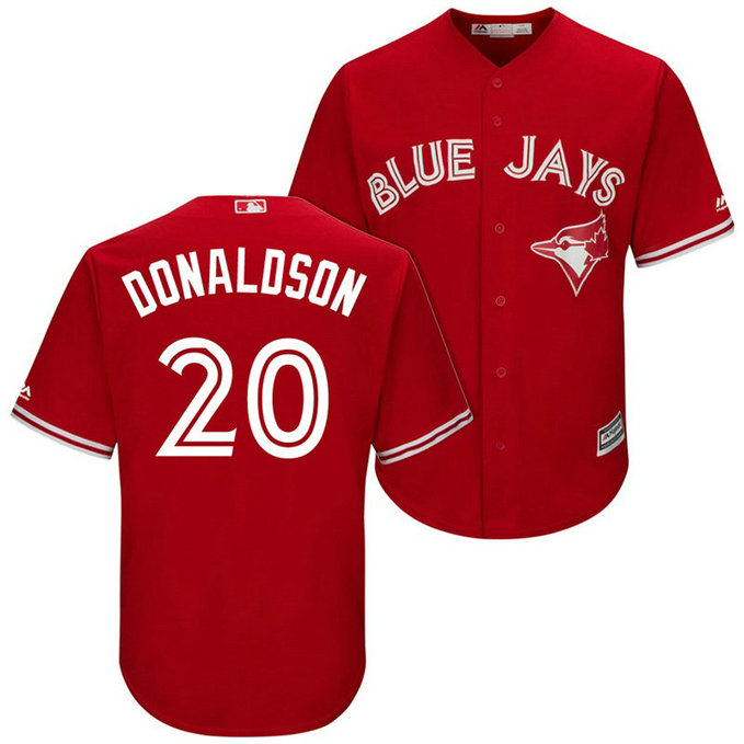 Toronto Blue Jays Josh Donaldson #20 2017 Alternate Scarlet Cool Base Jersey