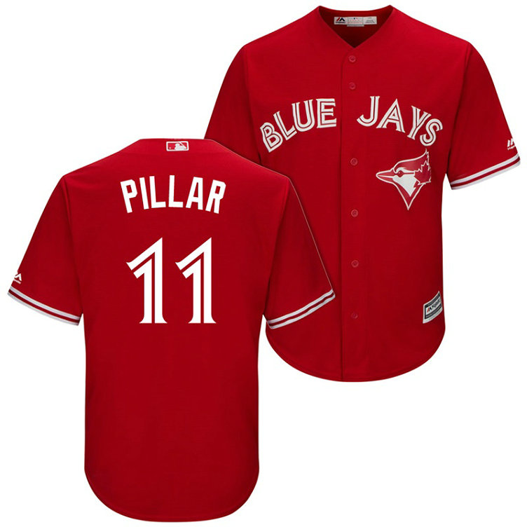 Toronto Blue Jays Kevin Pillar #11 2017 Alternate Scarlet Cool Base Jersey