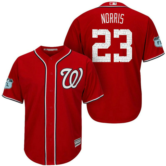 Washington Nationals #23 Derek Norris 2017 Spring Training Scarlet Cool Base Jersey