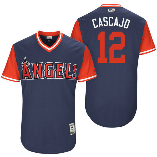 Los Angeles Angels Martin Maldonado #12 Cascajo Navy Nickname 2017 Little League Players Weekend Jersey Los Angeles Angels Martin Maldonado #12 Cascajo Navy Nickname 2017 Little League Players Weekend Jersey