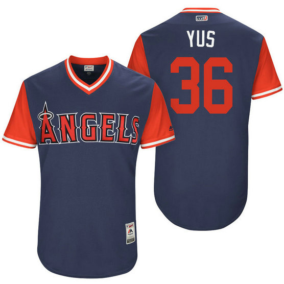Los Angeles Angels Yusmeiro Petit #36 Yus Navy Nickname 2017 Little League Players Weekend Jersey Los Angeles Angels Yusmeiro Petit #36 Yus Navy Nickname 2017 Little League Players Weekend Jersey