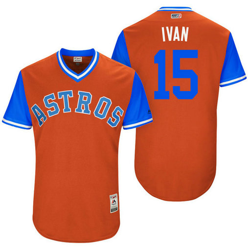 Houston Astros Carlos Beltran #15 Ivan Orange Nickname 2017 Little League Players Weekend Jersey