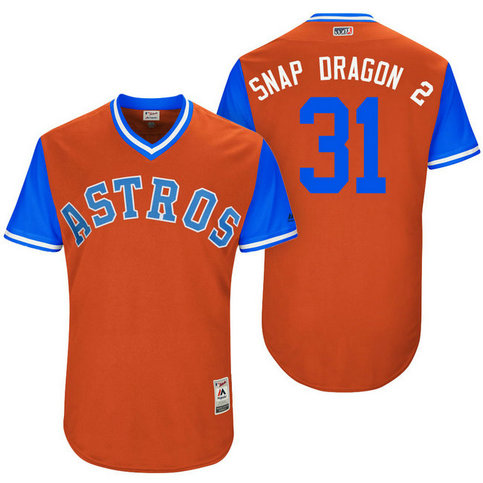 Houston Astros Collin McHugh #31 Snap Dragon 2 Orange Nickname 2017 Little League Players Weekend Jersey