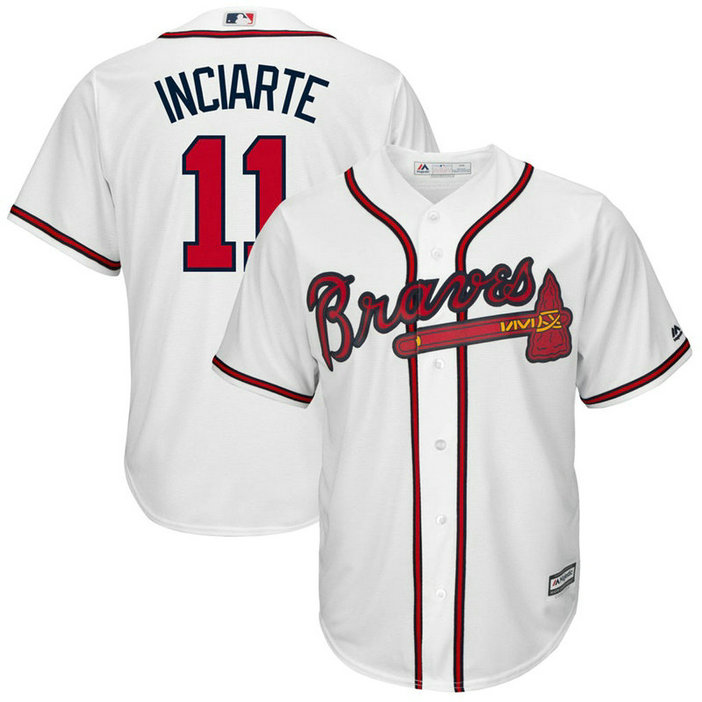 Ender Inciarte #11 Atlanta Braves Replica Home White Cool Base Jersey
